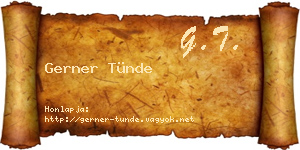 Gerner Tünde névjegykártya